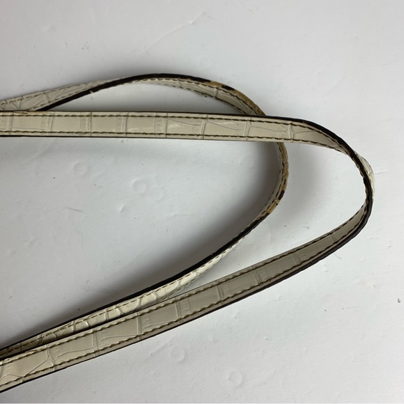 Guess Handbag Purse Tote Croc Embossed Patent Leather Pink Gray - READ - Picture 10 of 16